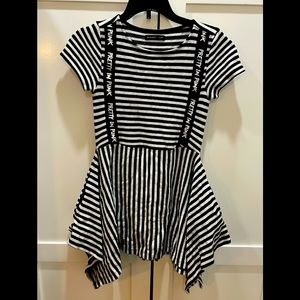 River Island shark bite stripe dress in size 8.